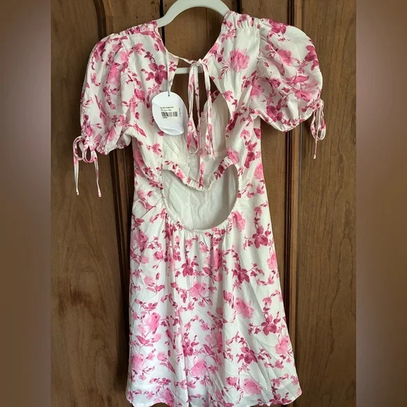 Princess Polly Landon Mini Dress Pink Floral - Picture 4 of 4